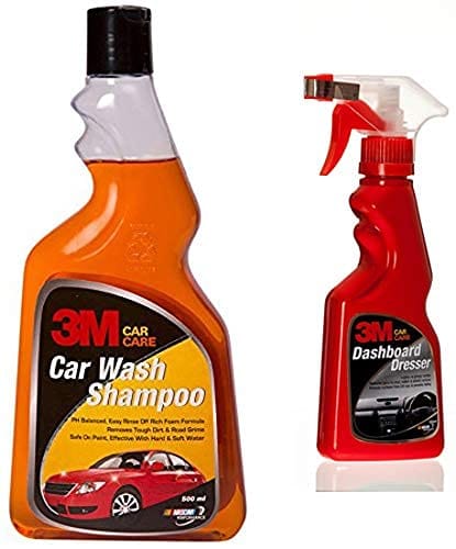 3M Car Care Combo Dashboard Dresser + Tyre Dresser (250ML) (Shampoo + Cloth (500ML))