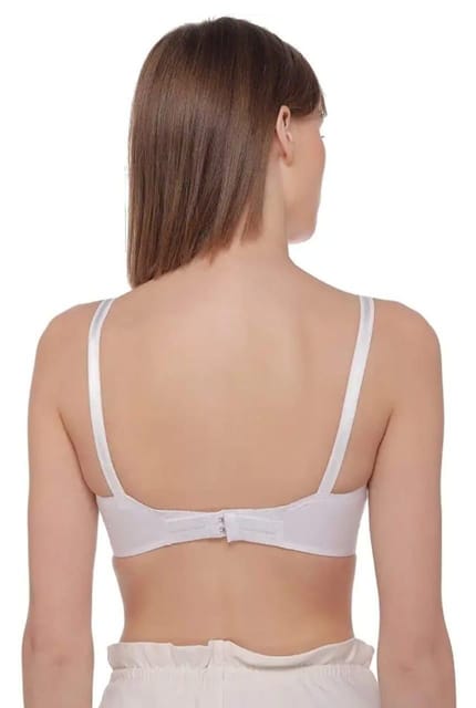 Cotton Bra for Teenager and Women, Non Padded, Non Wired, Full Coverage (32  B) Pack of 2 White