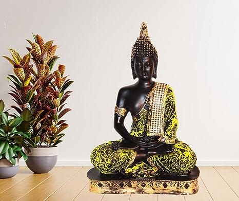 Polyresin Sitting Buddha Statue Showpiece for Home Decor & Gifting