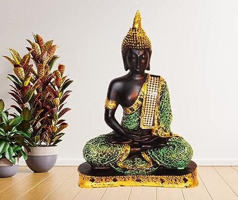 Polyresin Sitting Big Buddha Statue for aqurarium Tank,Good Luck,Living Room,Home décor,Garden, god Idol,Best showpiece