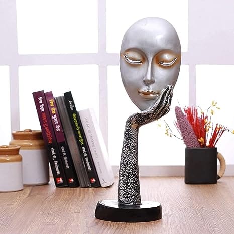 Artifacts for Human face with Hand on his Mouth Big showpiece for Home Decoration,