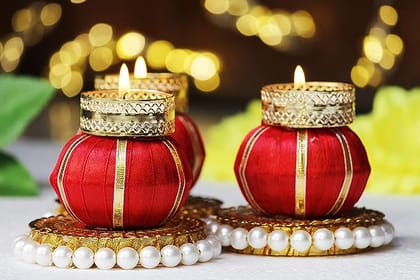 Tealight Candle Holders for Home décor| Decorative diyas|diyas for Gifting| Diya Set for Diwali| diyas for Diwali|Fancy diyas for Diwali|Decorative Candles for Diwali|Designer Diya|
