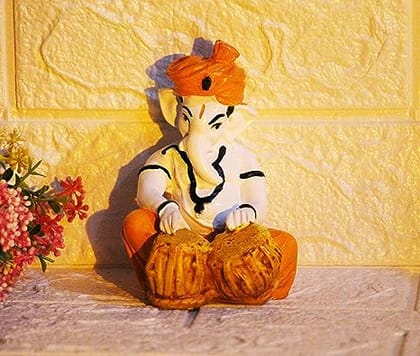 Handicrafted Ganesh ji Murti Idol for Home Decor,Gift,Big,Multicolor