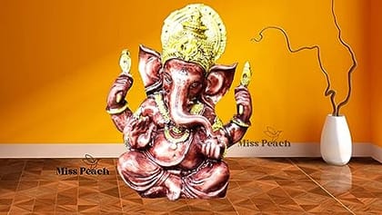 Big Lord Ganesha Ganesh ji Idol Showpiece for Home décor Office Diwali Gifts Items,Brown