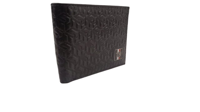 Tommy Hilfiger Stellar Black & Grey Casual Leather Bi-Fold Wallet for Men