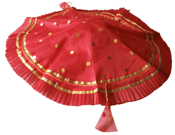 Big Traditional THAAL with GAUD Thaali Cover Only ( Set of Thaal & Red Cover )