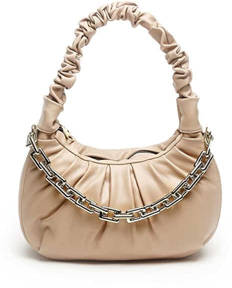 Lychee bags Women Pu Gathered Shoulder Bag