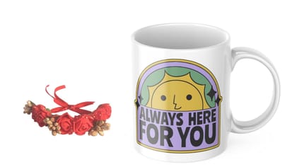 LOOPS N KNOTS "Sisterly Delights: A Coffee Mug and Floral Wristband Gift Set for Sister WB&M146