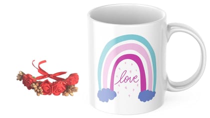 LOOPS N KNOTS "Sisterly Delights: A Coffee Mug and Floral Wristband Gift Set for Sister WB&M142