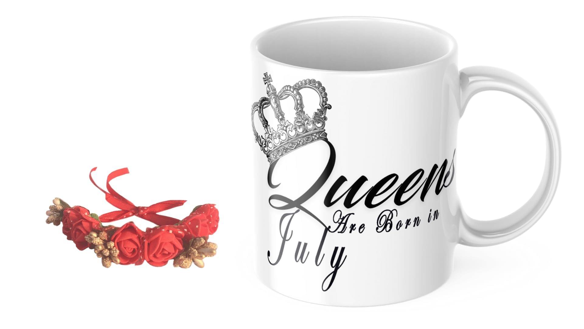 LOOPS N KNOTS "Sisterly Delights: A Coffee Mug and Floral Wristband Gift Set for Sister WB&M131