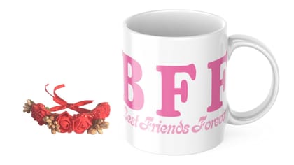 LOOPS N KNOTS "Sisterly Delights: A Coffee Mug and Floral Wristband Gift Set for Sister WB&M122