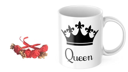 LOOPS N KNOTS "Sisterly Delights: A Coffee Mug and Floral Wristband Gift Set for Sister WB&M123