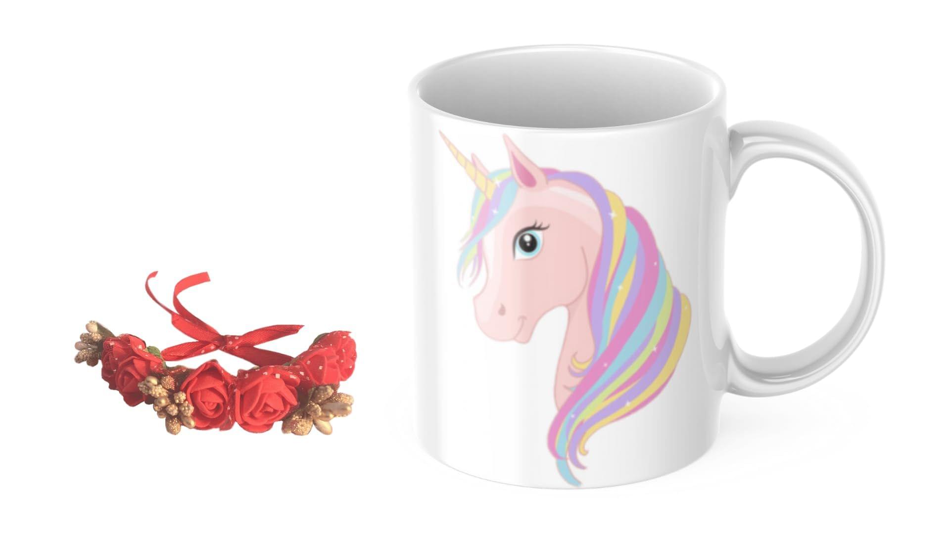 LOOPS N KNOTS "Sisterly Delights: A Coffee Mug and Floral Wristband Gift Set for Sister WB&M113