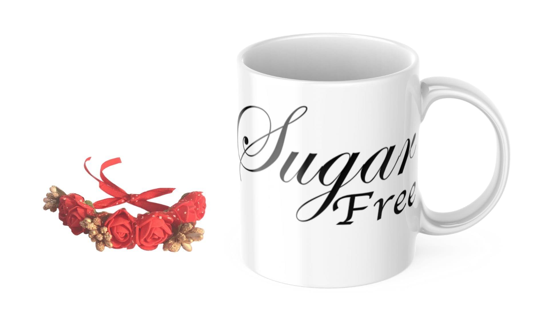 LOOPS N KNOTS "Sisterly Delights: A Coffee Mug and Floral Wristband Gift Set for Sister WB&M078