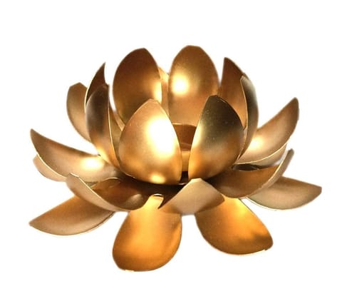Lotus Golden Tealight Holder Stylishly Shaped Lotus Candle Stand Metal  Beautiful Design Home at Rs 650, Tea Light Candle Holder in Moradabad