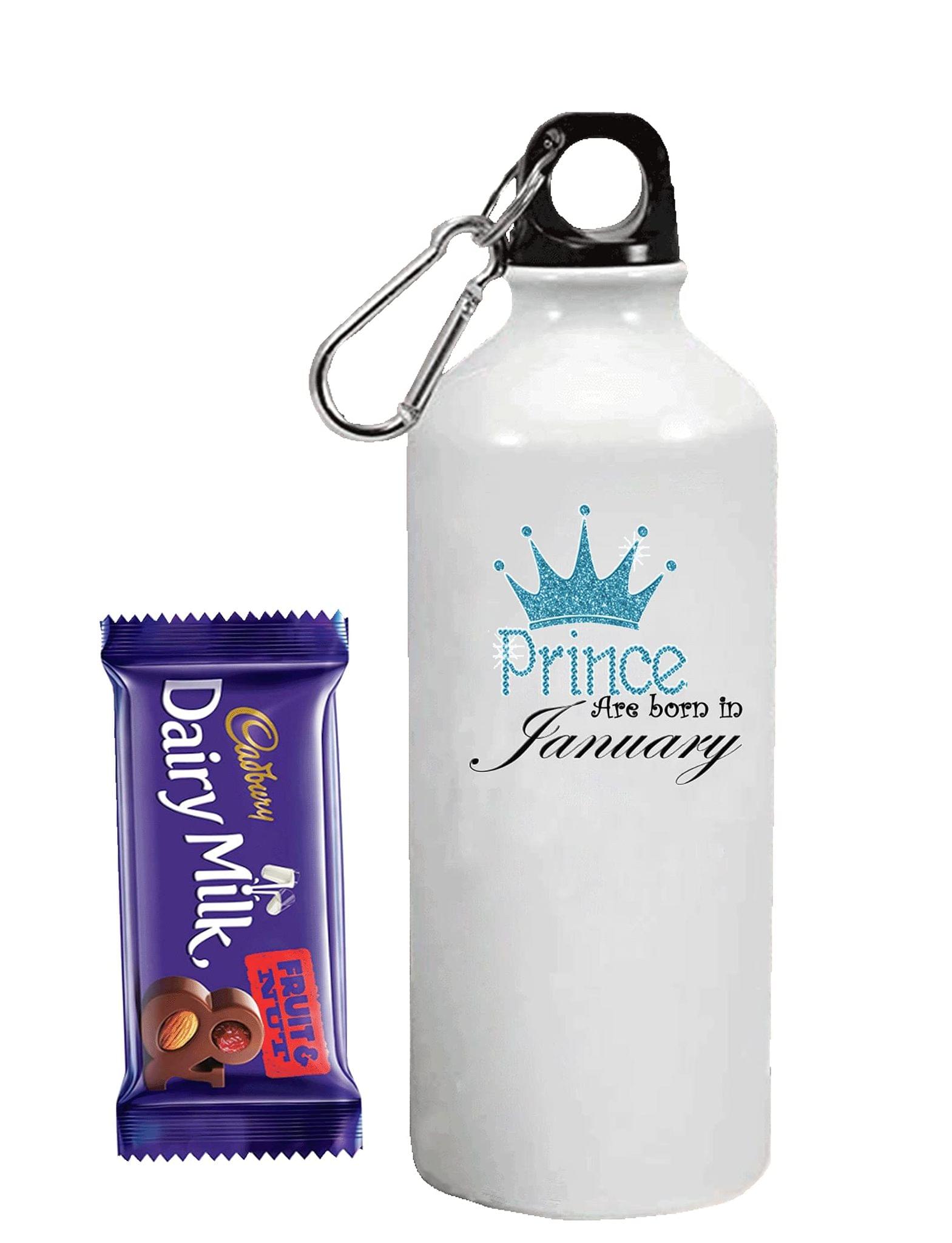 Loops n knots ? Prince Gift For Brother / Brother / Combo Pack :Sipper Bottle & Chocolate / Rakshabandhan / Birthday Gift For Brother (January)