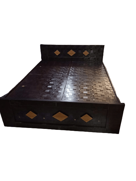 Local Cherry Wood Wooden Double Bed, For Home, Size: 6 X 5