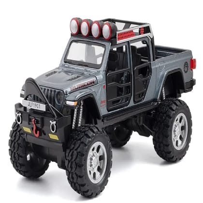 KTRS ENTERPRISE 1:32 Scale Die-Cast Rubicon Off-Road Jeep Car with 4 Openable Doors Music,Pull Back Action & Glowing Head & Tail Lights