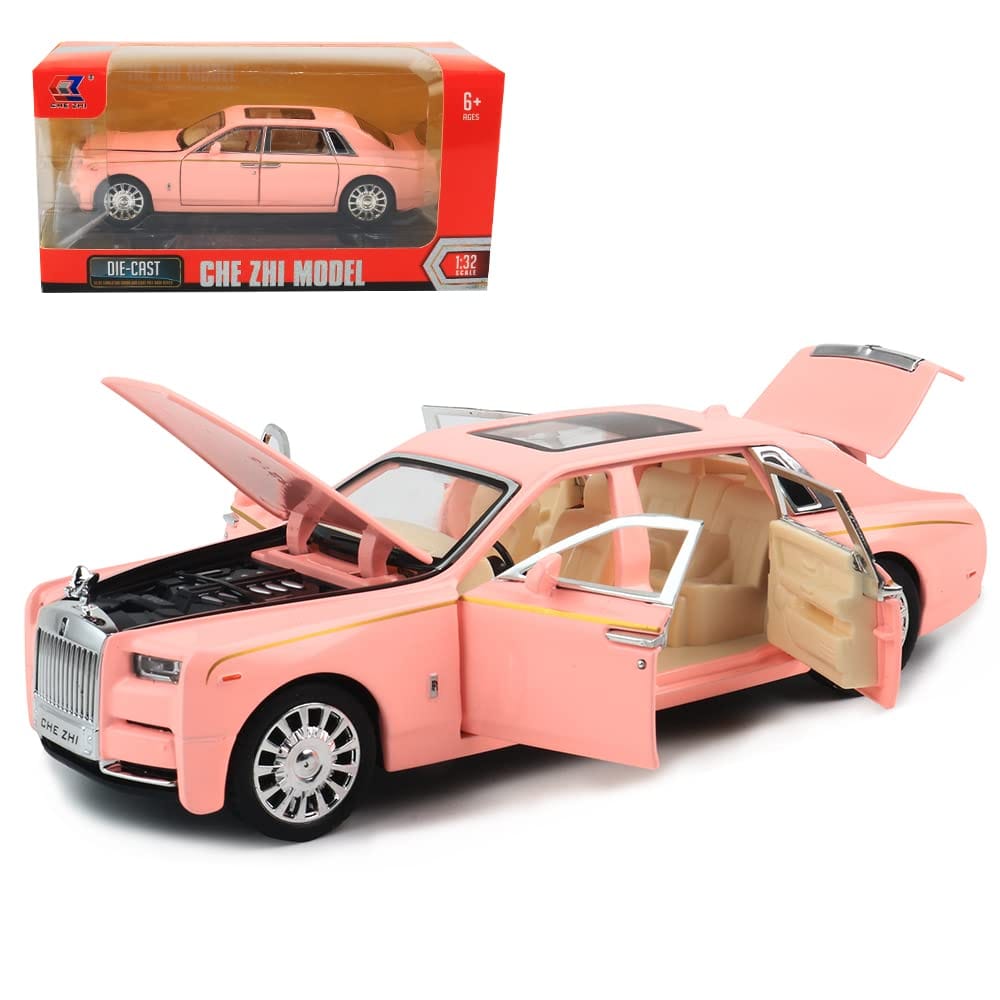 KTRS ENTERPRISE  1:32 Scale, Rolls-Royce Phantom Model Car,Zinc Alloy Pull Back Toy Car With Sound & Light For Kids Boy Girl