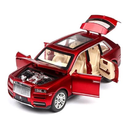 KTRS ENTERPRISE 1:32 Rolls Royce Cullinan Diecast Metal Pullback Toy car with Openable Doors & Light, Music Boys Gifts Toys for Kids - Multicolor