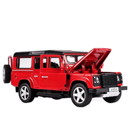 KTRS ENTERPRISE 1:32 Diecast Metal Pullback Toy car with Openable Doors & Light, Music Boys car for Kids Best Toys Gifts Toys for Kids 3 Years Boys Girls. (Land Rover Defender)