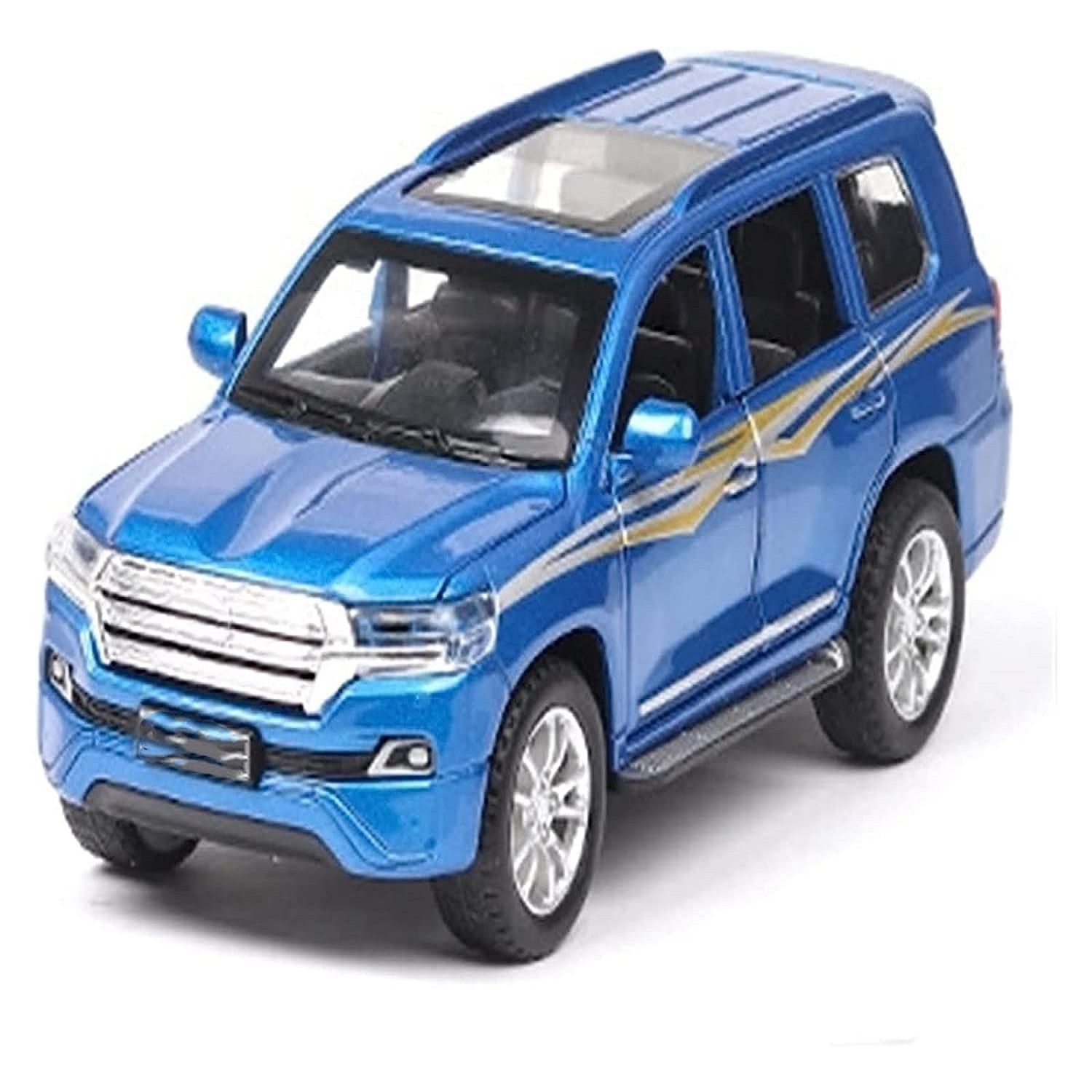 KTRS ENTERPRISE  1:32 Scale Die-Cast Dual-Tone Lland-Cruiiser with 6 Openable Doors,Pull Back Action, Blinking Headlights & Tail Lights