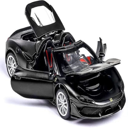 KTRS ENTERPRISE 1:32 Ferrari J50 Diecast Metal Pullback Openable Doors Toy Cars with Flashing Light and Musical Sound for Gifts Toys for Kids Boys and Girls Children (Colour AS PER Stock)