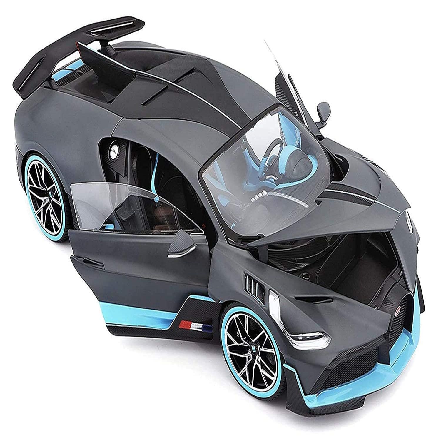 KTRS ENTERPRISE 1:32 Scale Die Cast Metal Model Bugatti Divo Pull Back Car Toy with Light & Sound, Openable Hood, Trunk and Doors Best Gift for Boys and Girls Above 3 Years