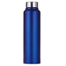 Single Walled Stainless Steel Water Bottle Blue 1 ltr.