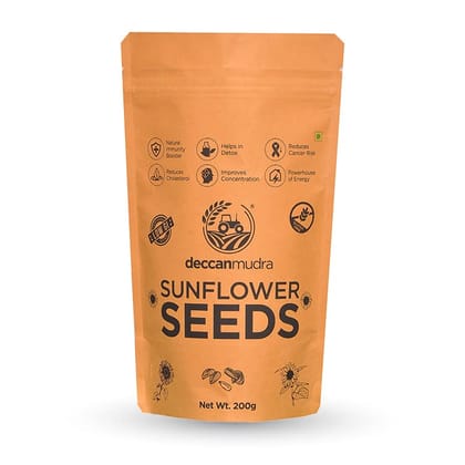 deccan mudra sunflower seeds for Eating | Healthy | Hiigh Protein | 250 Grams Pack Of 2