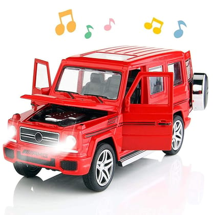 KTRS ENTERPRISE 1:32 Die-Cast Metal MERC-Benz AMG G65 4 Wheel Drive Metal Car Pull Back with 4 Openable Doors & Light, Music Best Toy Gift for Kids