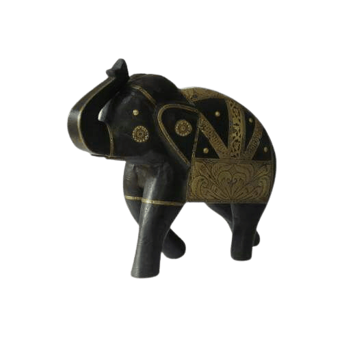 Wooden Brass Fitted Elephant