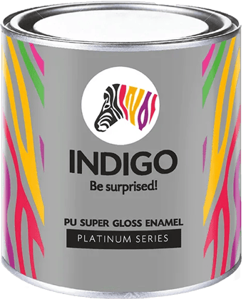 INDIGO PU SUPER GI ENAMEL (PLAT) BLACK ROSE -  1  LTR