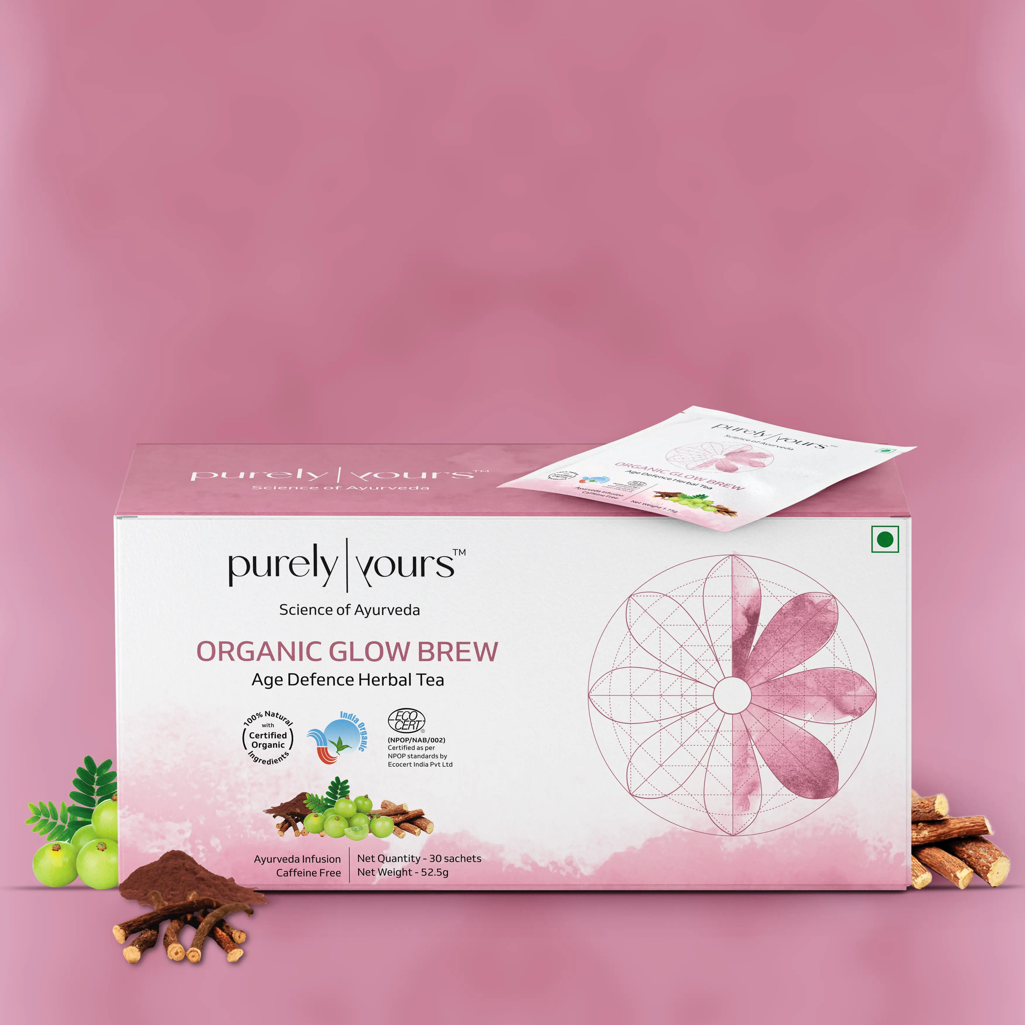 Purely Yours Organic Glow Brew   Age Defence Herbal Tea