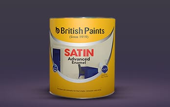 BRITISH SATIN MATT ENAMEL - MAHAGONY -  0.5 LTR.