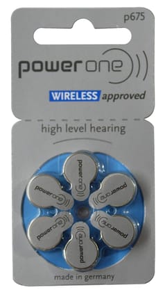 Power One Hearing Aid Battery Size 675, Pack of 48 Batteries, 8 Strips