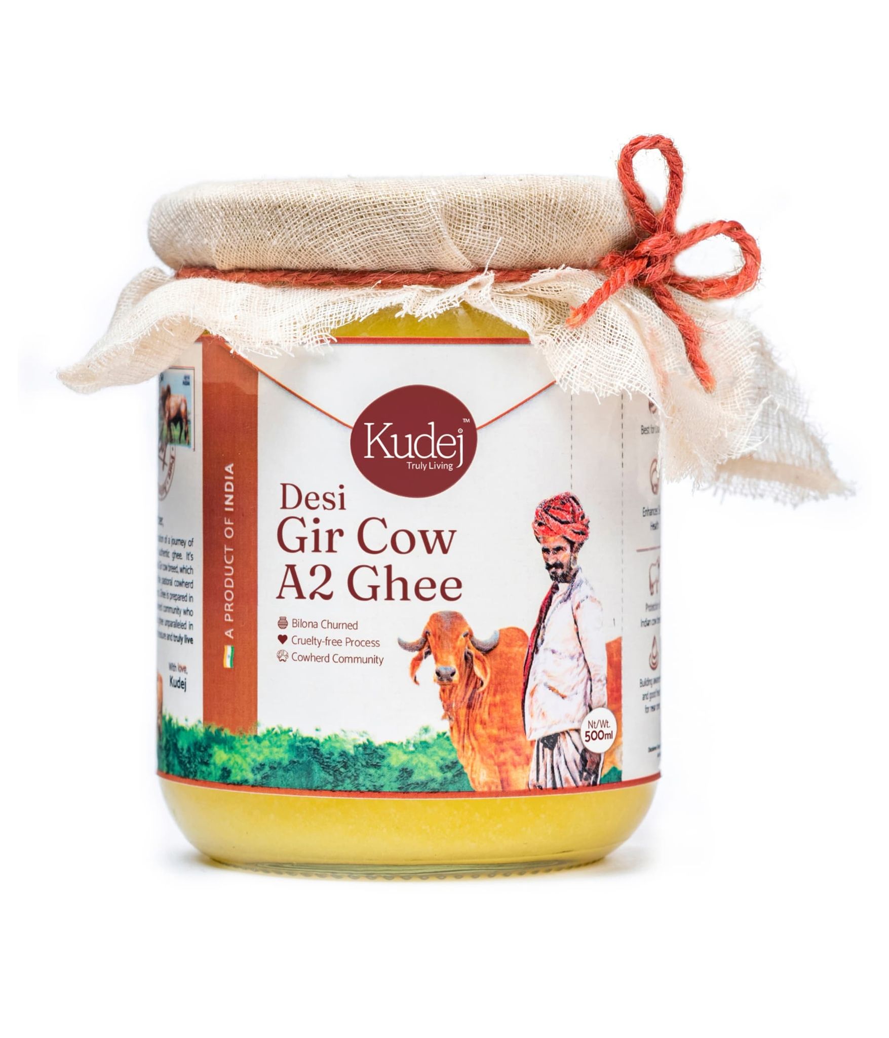 Kudej Desi Gir Cow A2 Ghee 500ml