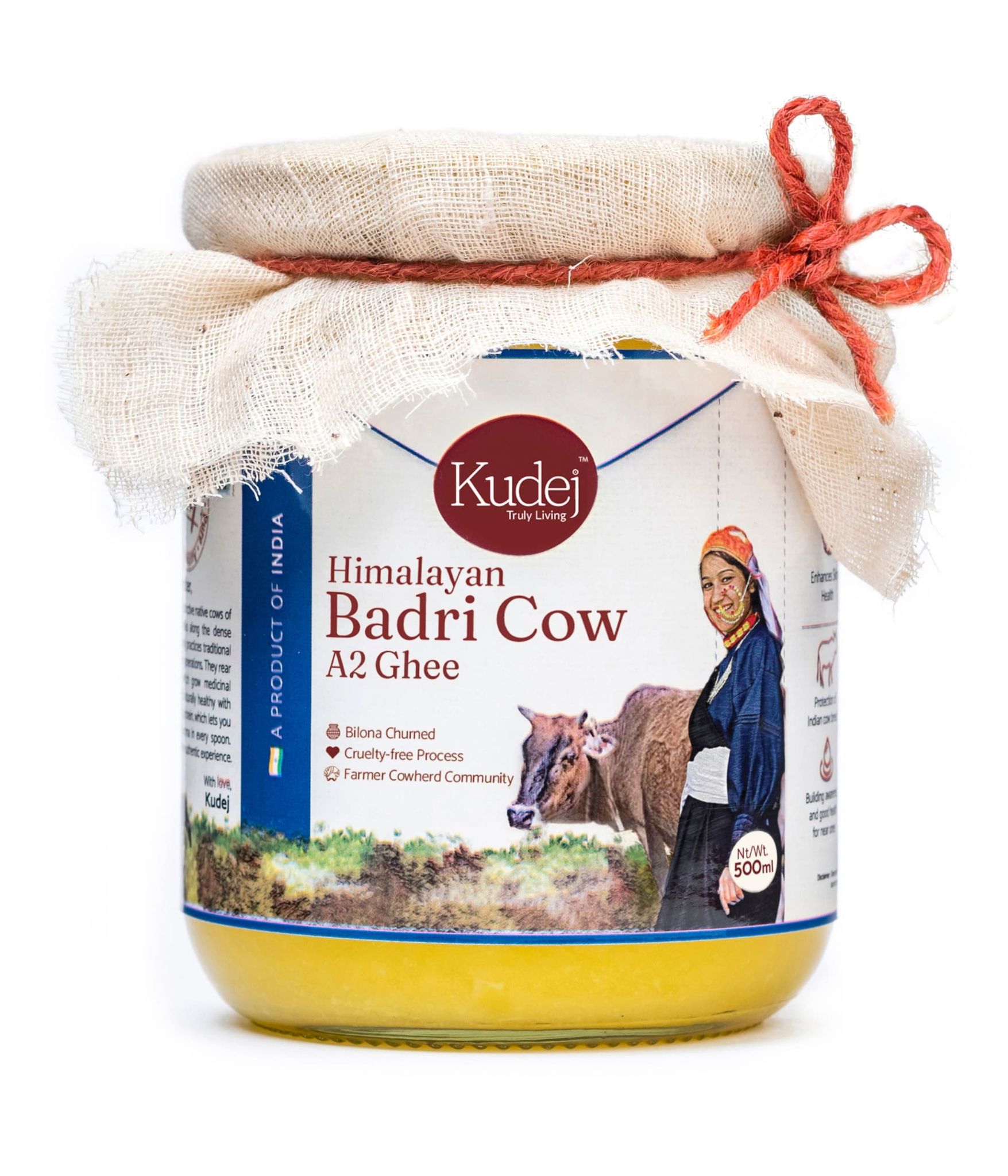 Kudej Desi Himalayan Badri Cow A2 Ghee 500ml