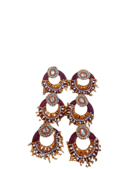 Buy Big Size Earrings Very Beautiful Big Earrings/ Golden Earrings/ Triple  Jhumka Earrings/ Big Jhumka Earrings Online in India - Etsy