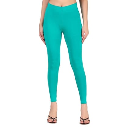 Maya Boutique Women Solid Ankle Length Leggings-Mint Green