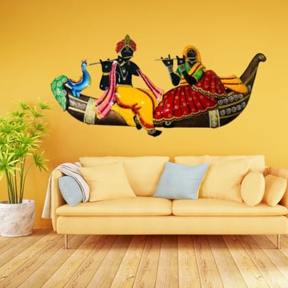 HERITAGE DIVINE- Handcrafted Unique Idol Radha Krishna Wall Hanging Decor, Wall Decor Showpeace Beautifull Design For Home Decor