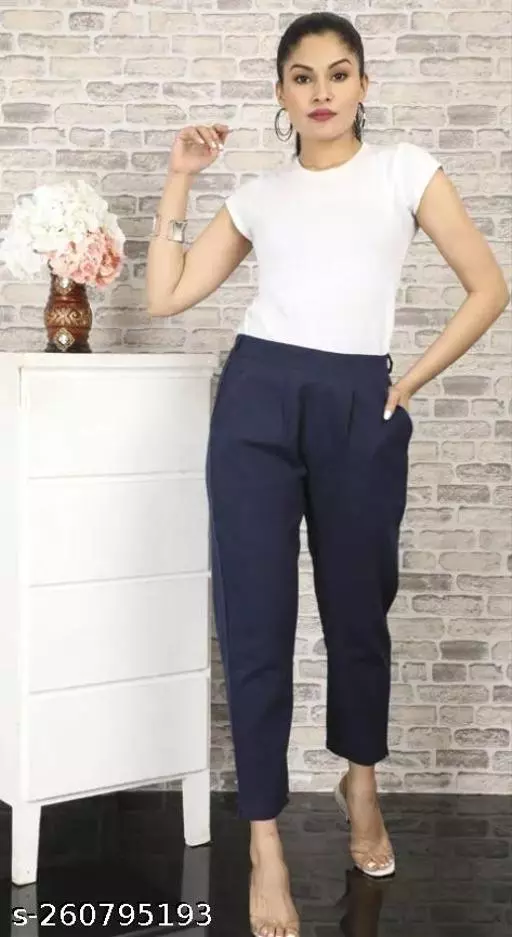 Buy Allen Solly Women Grey Regular Fit Stripe Casual Trousers online