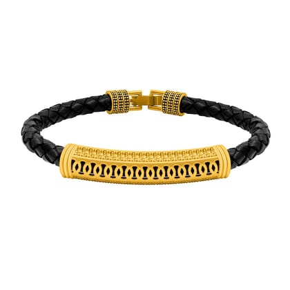 Pink Gold Leather Bracelet - Buy Pink Gold Leather Bracelet online in India