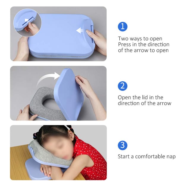 SOFT NAP DOUGHNUT PILLOW FOLDABLE KIDS HEAD DESK PILLOW SLOW