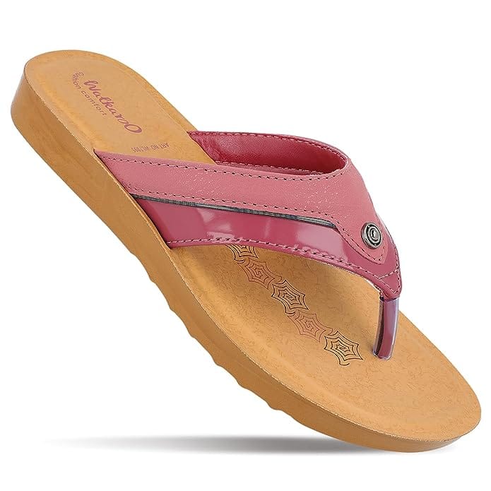 WALKAROO Womens V-Strap Slipper-Fig