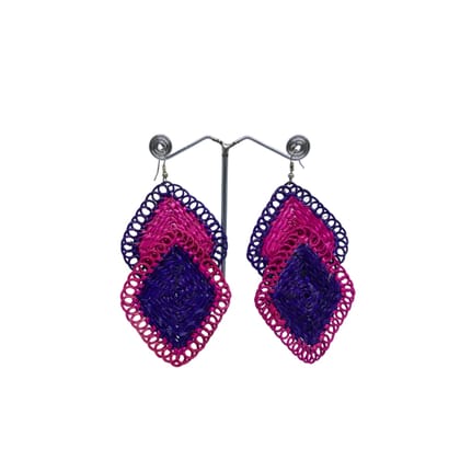 Thread Crochet Multicolor Boho Earrings