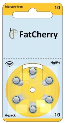 FatCherry Hearing Aid Battery Size 10, Pack of 60 Batteries (10 Strip)