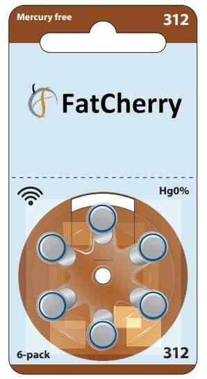 FatCherry Hearing Aid Battery (by Power One Germany) Size 312, Pack of 18 Batteries