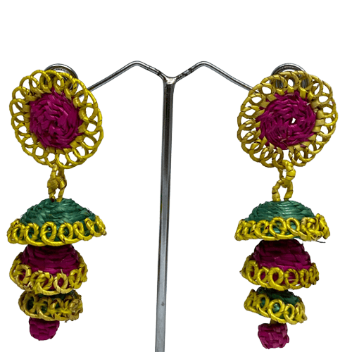 Thread Crochet Multicolor Earrings