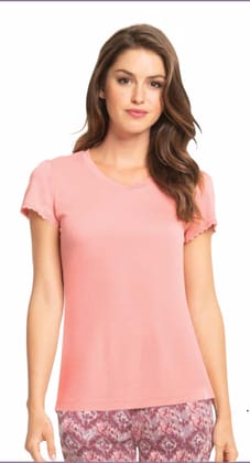 Women's V-Neck T-Shirt Style no. RX12 (Peach Blossom)